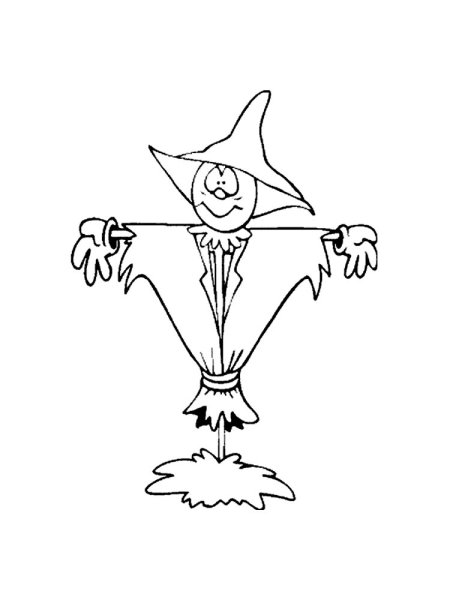 Раскраска пугало огородное