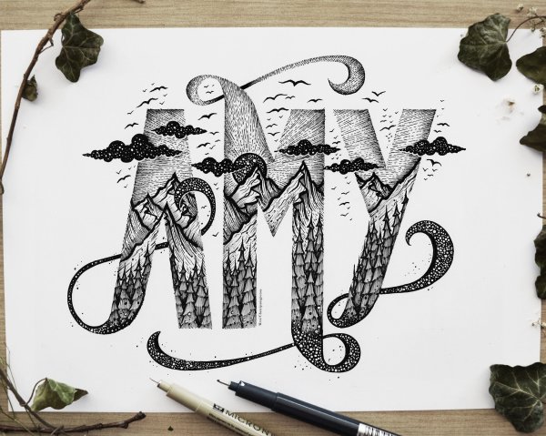 Леттеринг рисунки