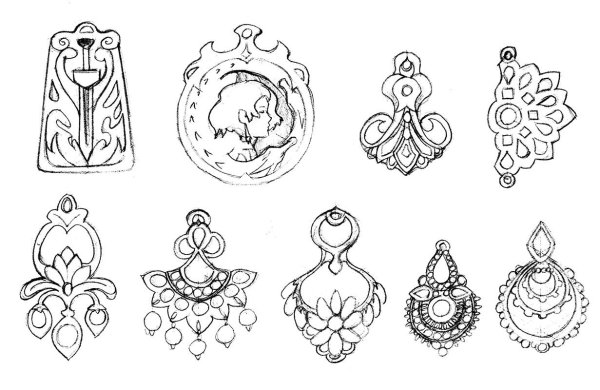 Эскизы бижутерии