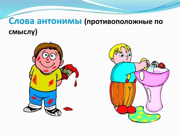 Антонимы рисунки