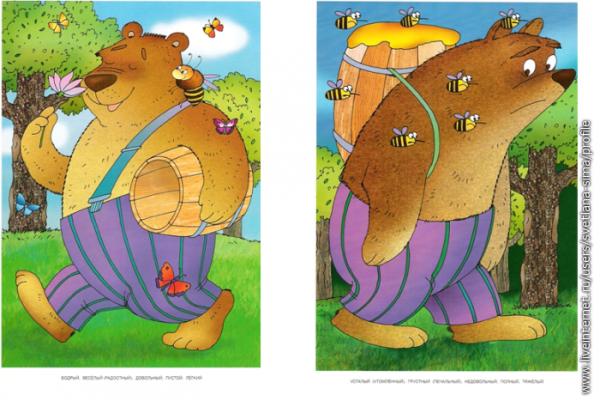 Антонимы картинки