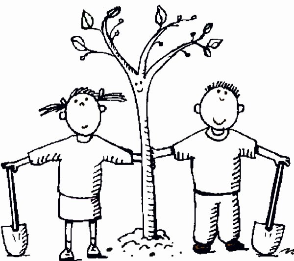 Субботник раскраска для детей