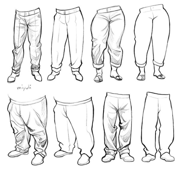 Штаны сзади референс