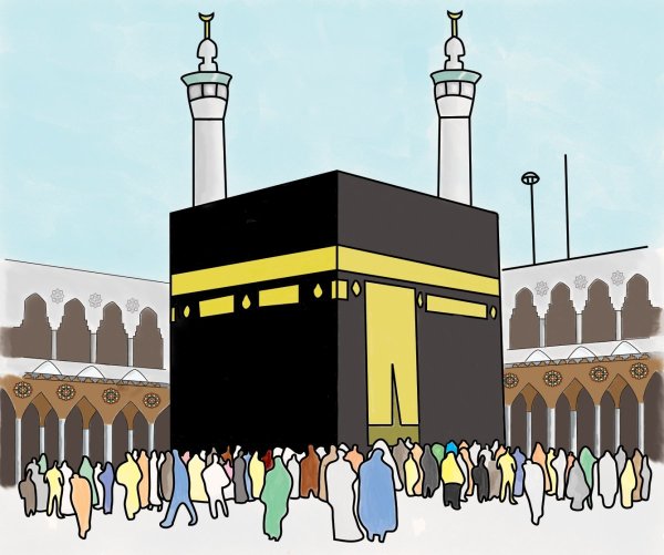 Кааба Мекка Медина живопись