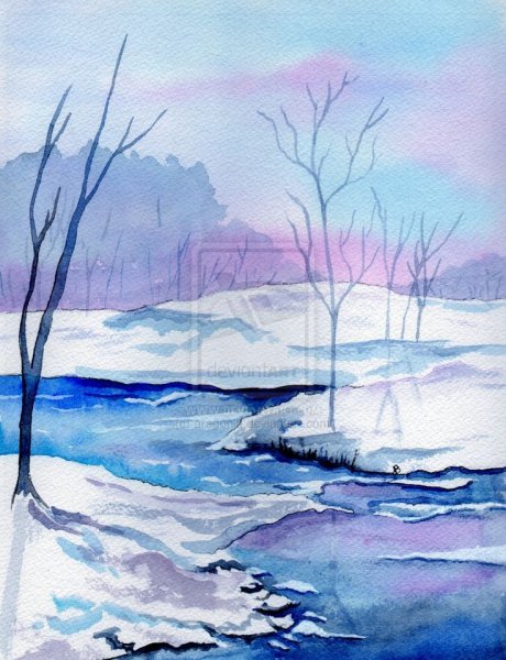 Пейзаж в холодных тонах