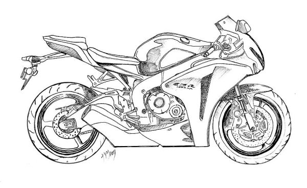 Honda cbr600rr раскраска