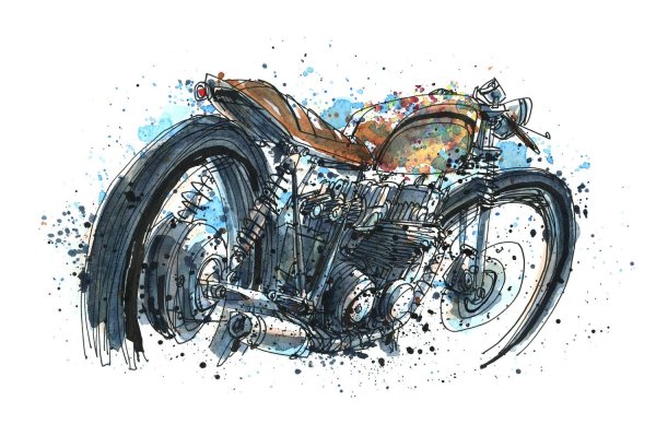 Крутой мотоцикл арт