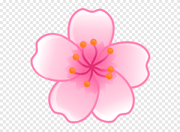 Мультяшные цветы без фона