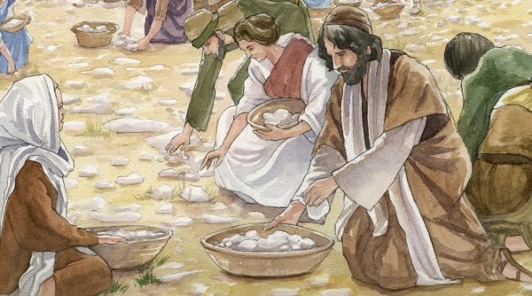 Моисей и Манна Небесная раскраска