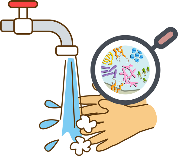 Мыть руки на прозрачном фоне