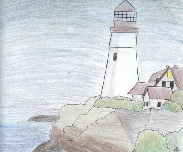 Маяк карандашом