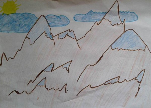 Уральские горы рисование