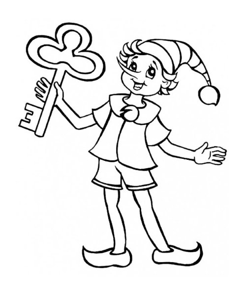 Раскраски к сказке золотой ключик или приключения Буратино