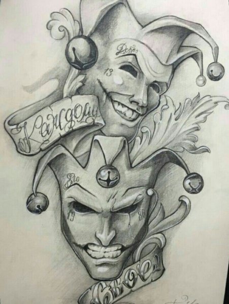 Шут тату эскиз