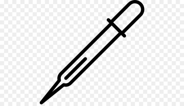 Пипетка на белом фоне