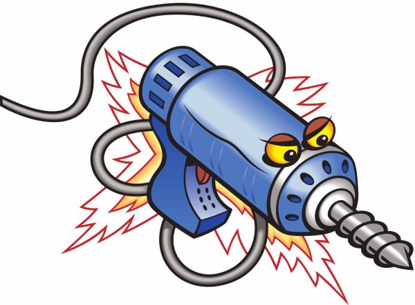 Нарисованная дрель