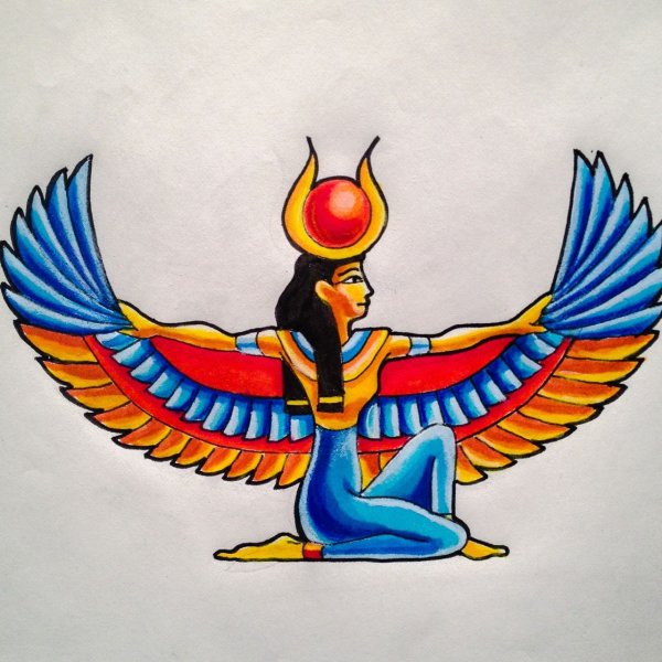 Исида богиня Египта тату