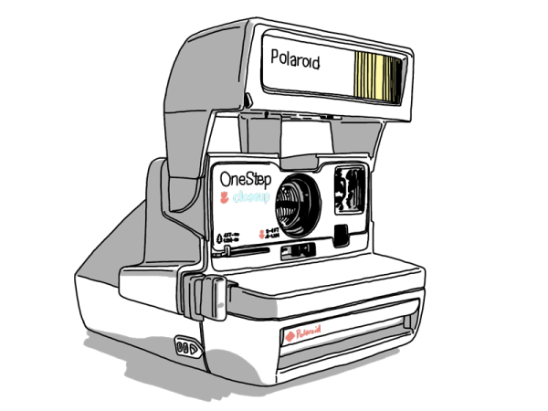 Фотоаппарат полароид вектор