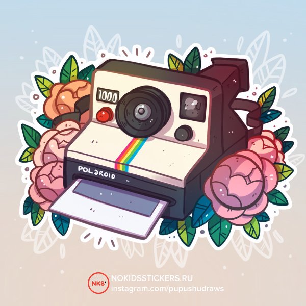 Полароид стикер