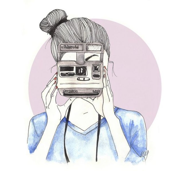 Скетч девушка с фотоаппаратом