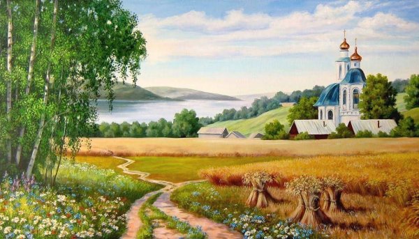 Художник Самарская Елена моя Россия-Святая Русь