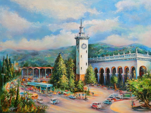 Морской вокзал Сочи картина