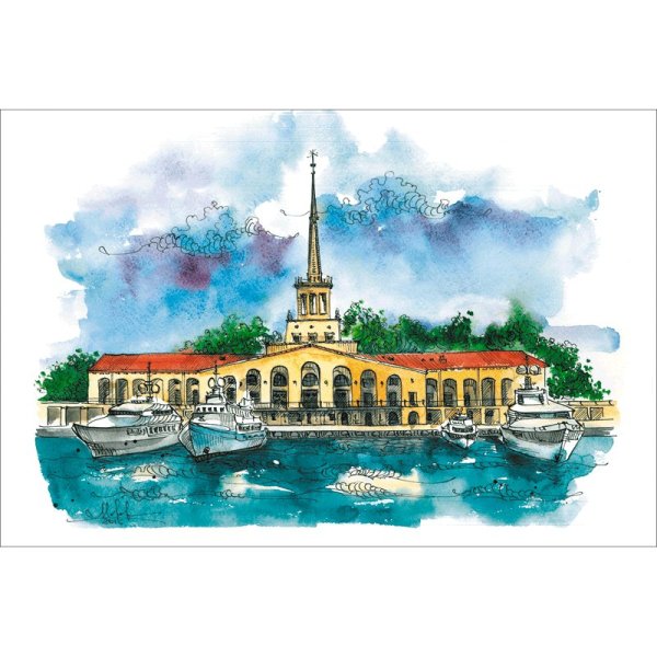 Морской вокзал Сочи картина