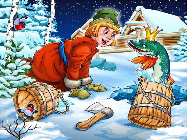 Емеля на печи на прозрачном фоне