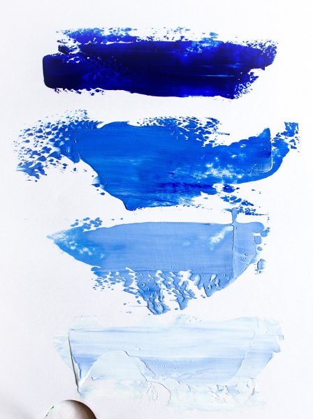 Рисование синий цвет