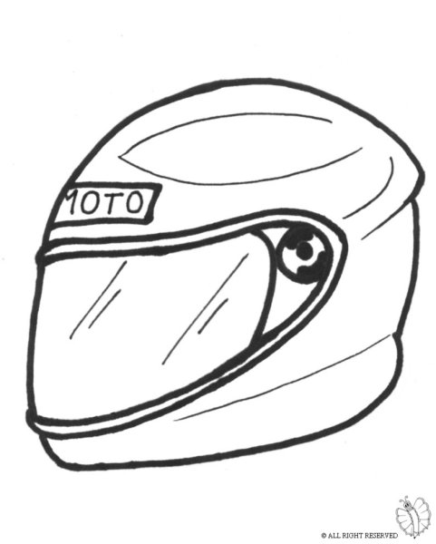 Раскраска мотошлема