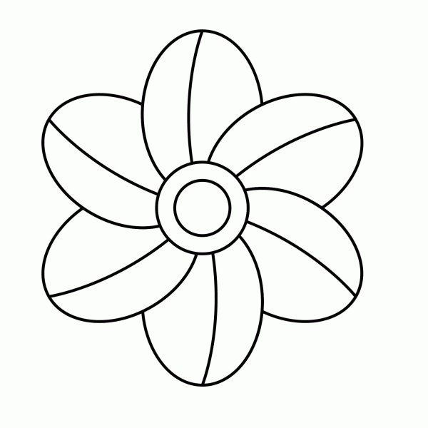 Трафарет розы для раскрашивания