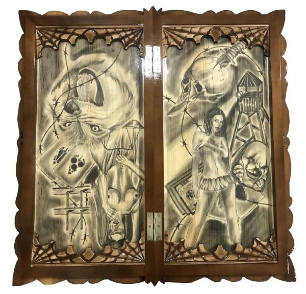 Коробка для нард Выжигание