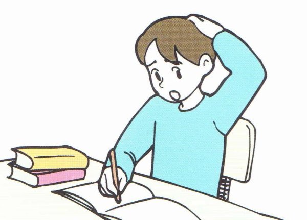 Рисунок ребенок делает домашнюю работу