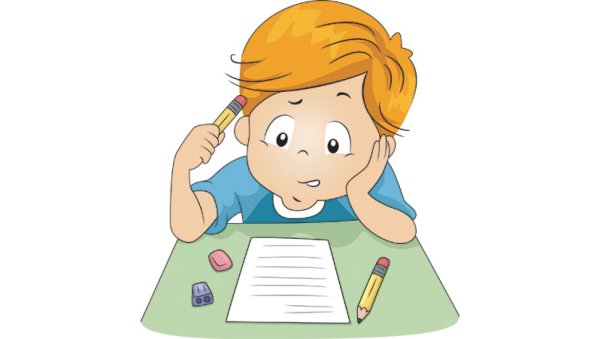 Ученик пишет