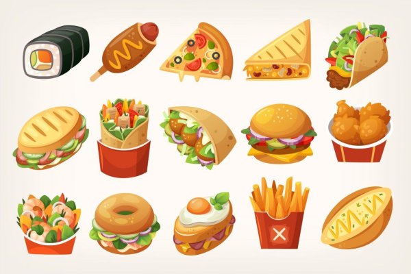 Нарисовать фаст фуд