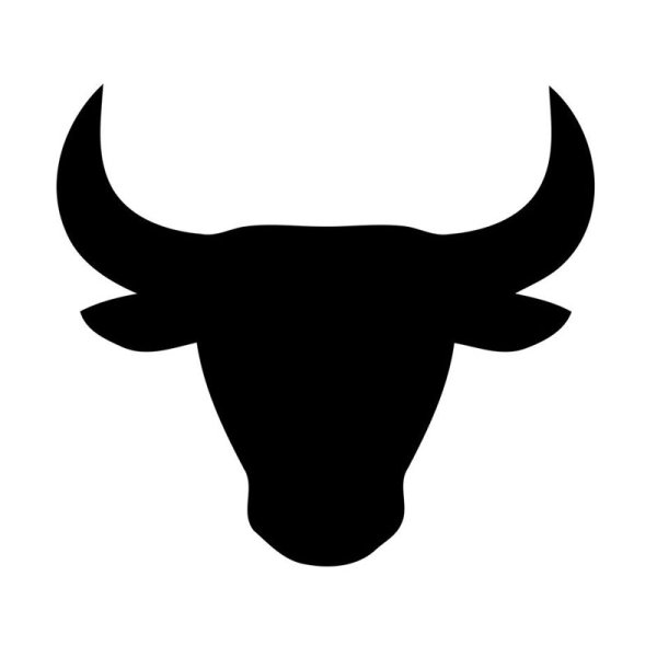 Силуэт головы быка