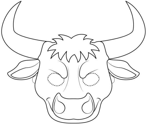 Маски быка новогодние