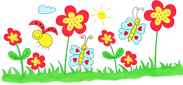 Нарисовать цветочную поляну