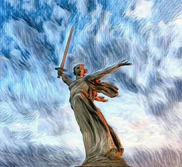 Рисунок Родина мать Мамаев Курган