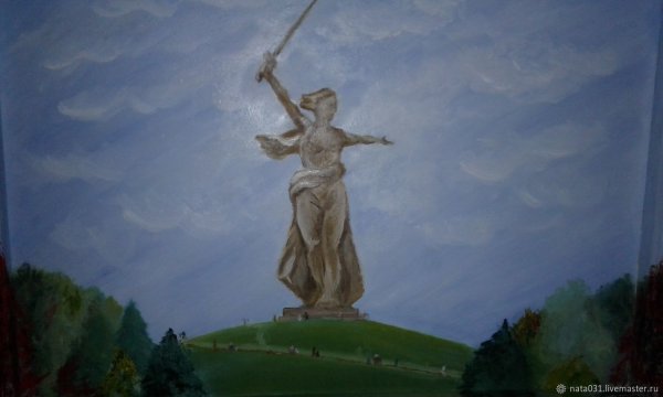 Родина-мать Волгоград силуэт