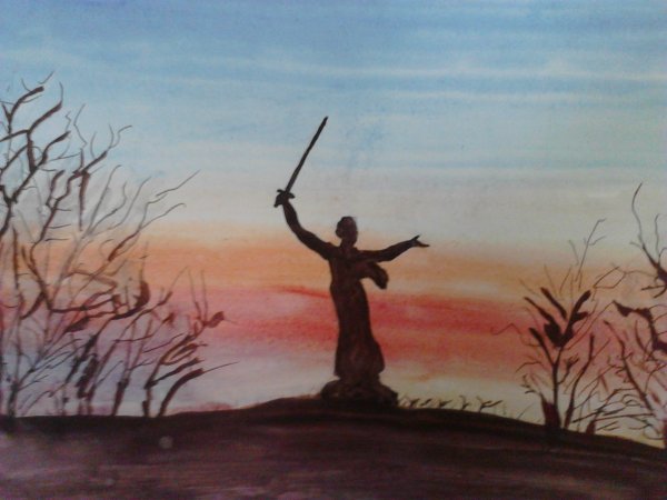 Раскраска Мамаев Курган Родина-мать