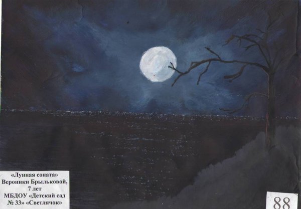 Рисунок к лунной сонате Бетховена