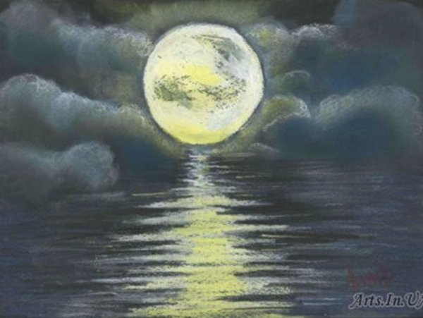 Лунная дорожка пастелью