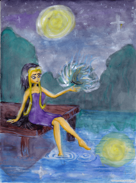 Рисунок к лунной сонате Бетховена