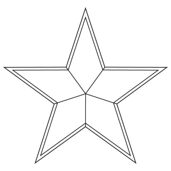Пятиконечная звезда трафарет