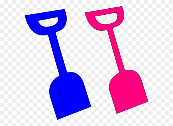 Лопатка детская на прозрачном фоне