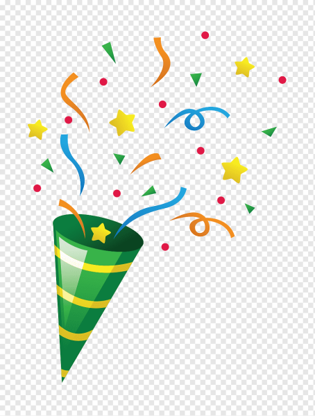 Хлопушка на прозрачном фоне