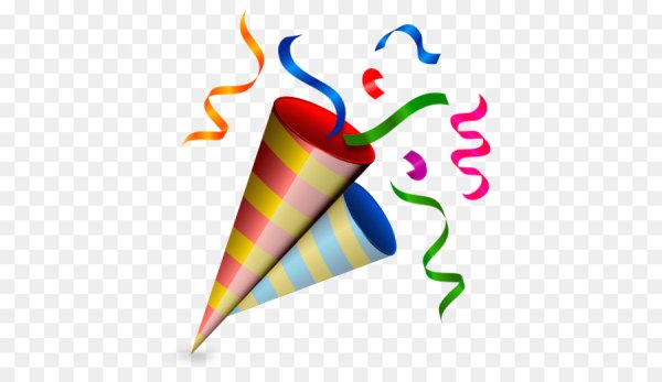 Хлопушка на прозрачном фоне