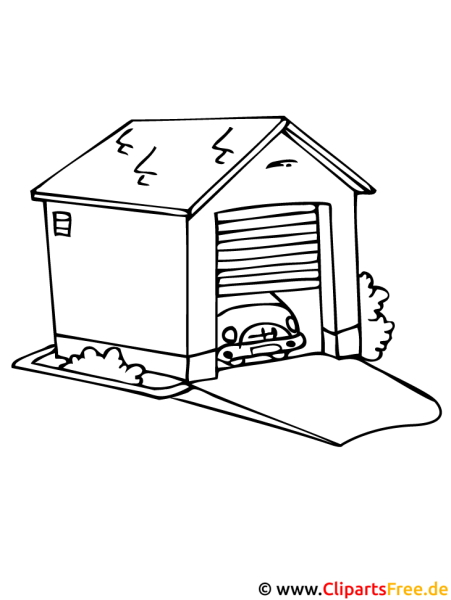 Гараж раскраска для детей