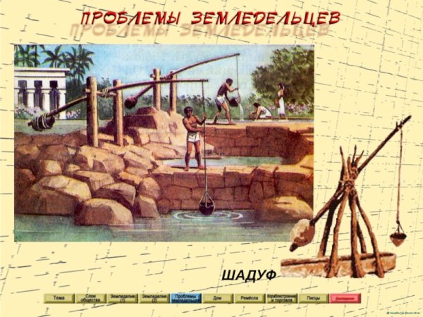 Шадуф в древнем Египте